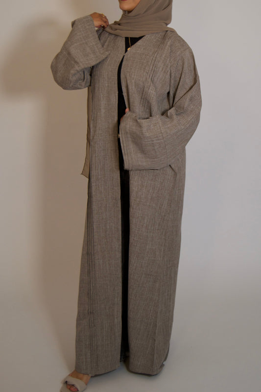 Linen Mocha Abāyah