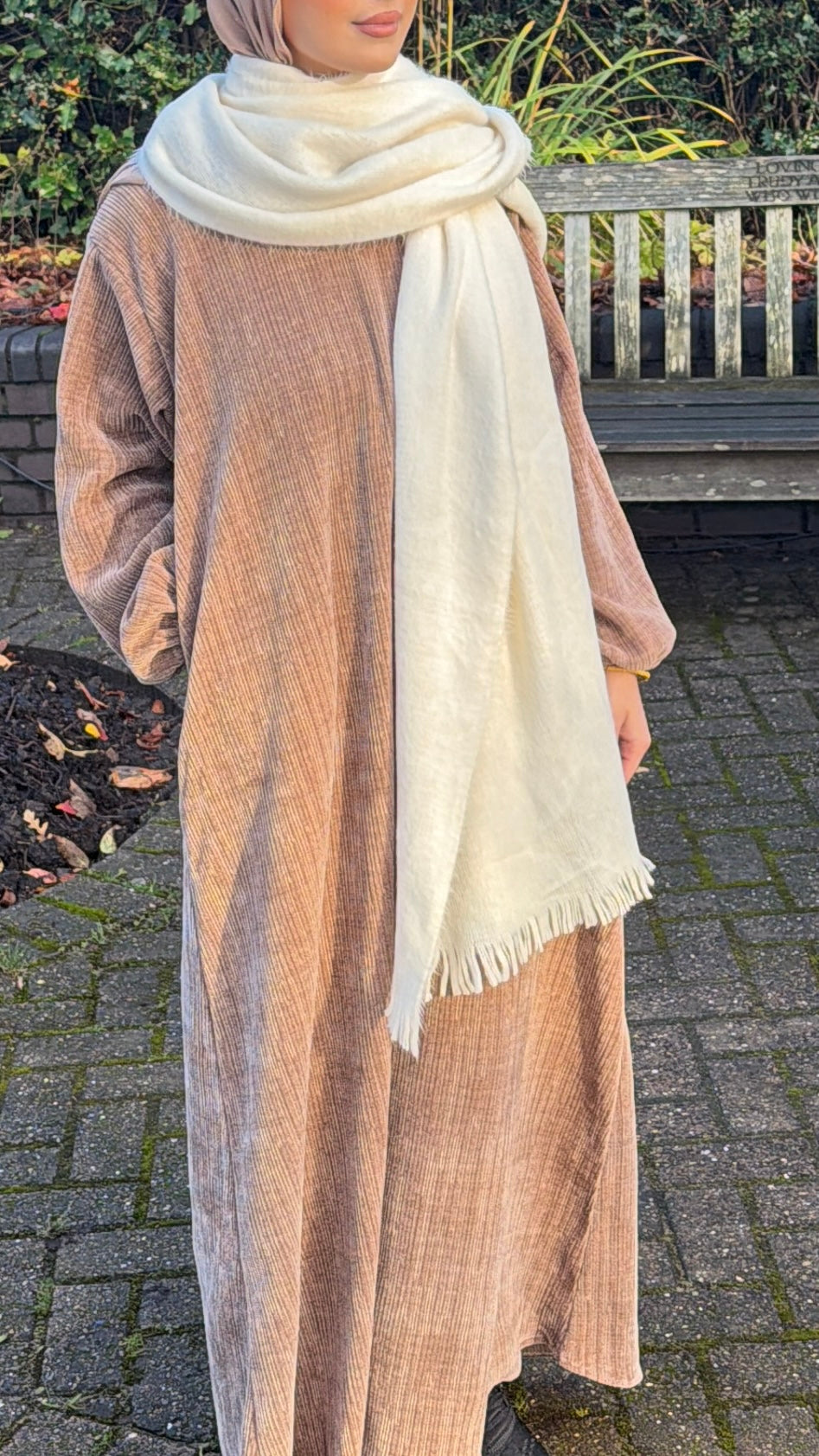 Light Beige Corduroy Abāyah