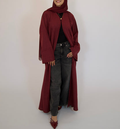 Linen Cherry Abāyah