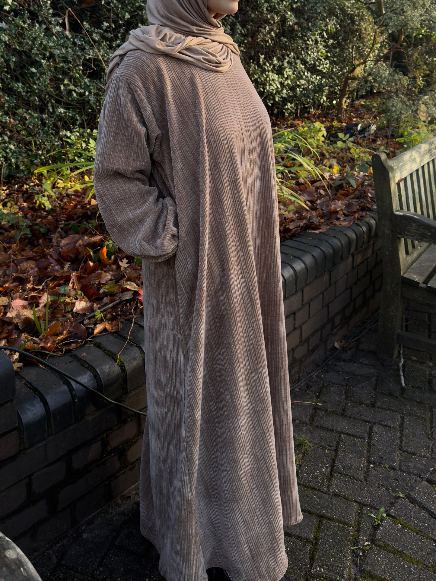 Light Beige Corduroy Abāyah
