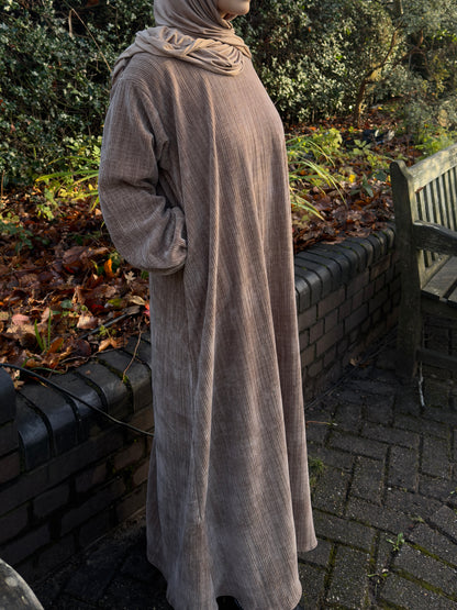 Light Beige Corduroy Abāyah