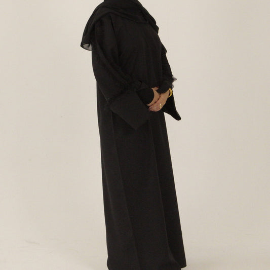 Haya Black Linen Abāyah