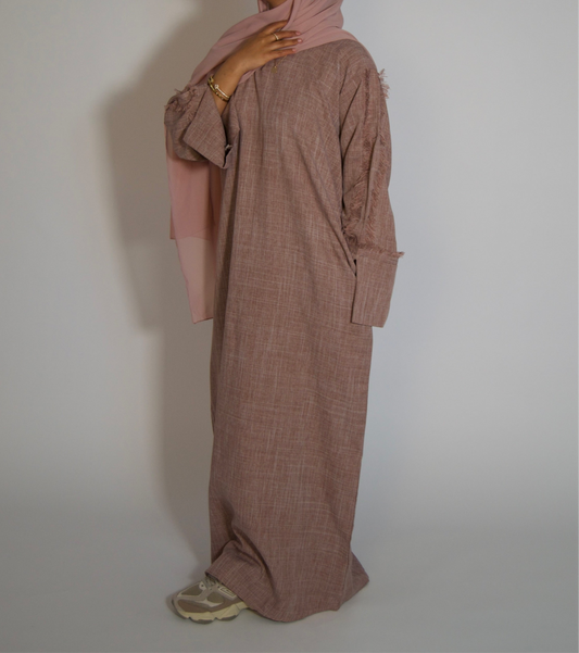 Haya Mynk Linen Abāyah