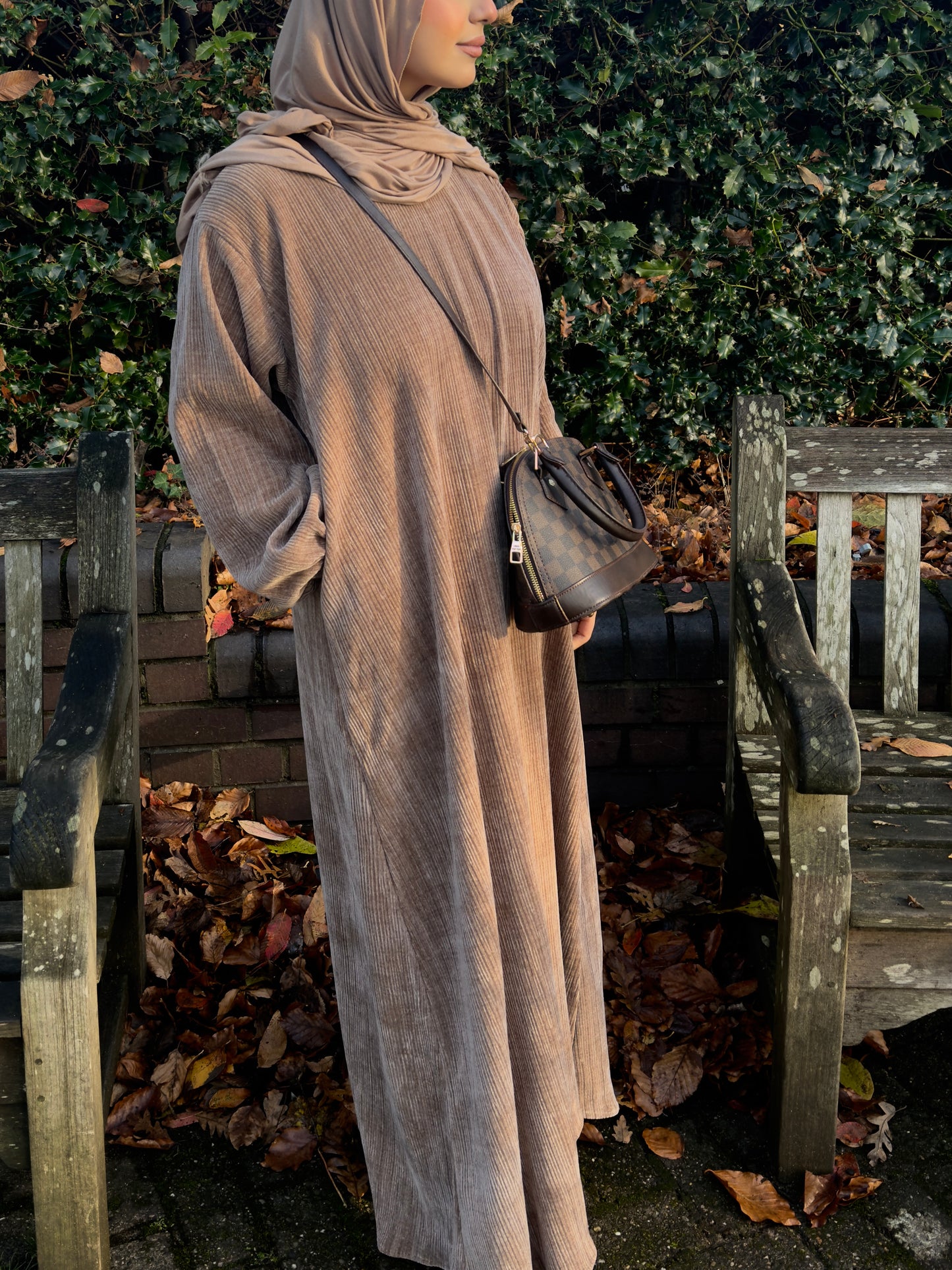 Light Beige Corduroy Abāyah