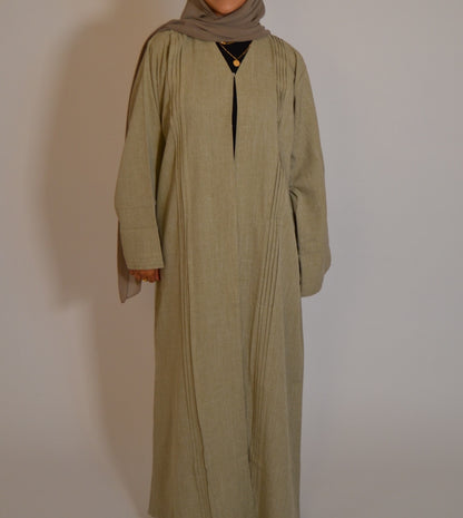 Linen Crème Beige Abāyah
