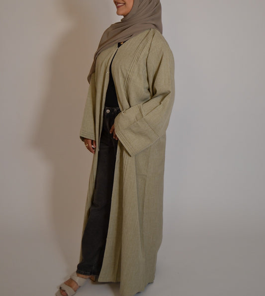 Linen Crème Beige Abāyah
