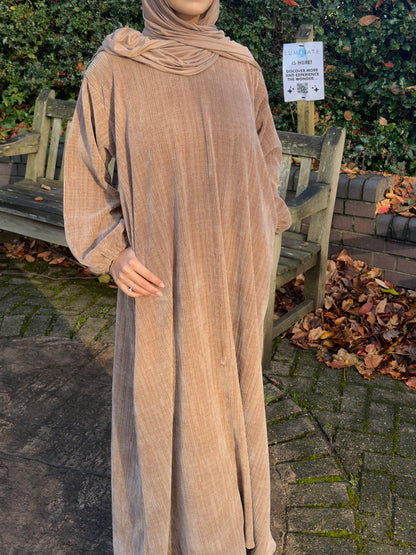 Light Beige Corduroy Abāyah
