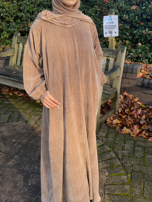Light Beige Corduroy Abāyah